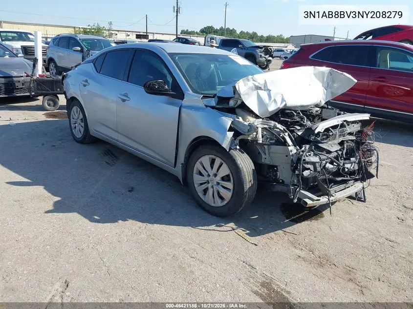 NISSAN SENTRA 2022, VIN 3N1AB8BV3NY208279