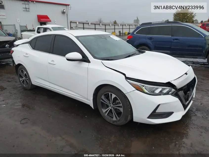 NISSAN SENTRA 2022, VIN 3N1AB8CV4NY233996