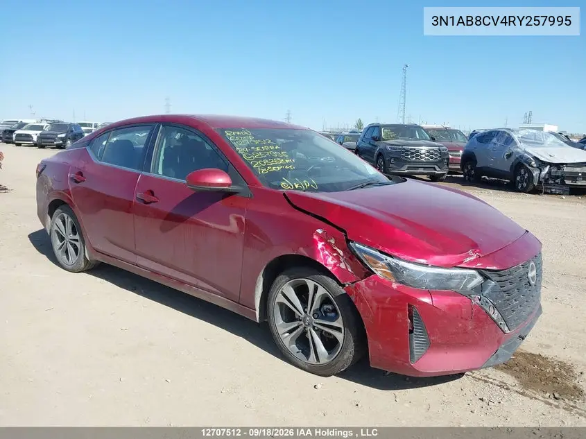 NISSAN SENTRA 2024, VIN 3N1AB8CV4RY257995