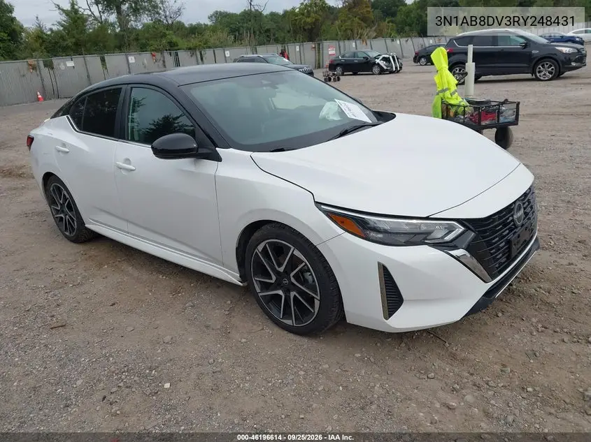 NISSAN SENTRA 2024, VIN 3N1AB8DV3RY248431