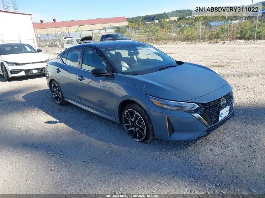 NISSAN SENTRA 2024, VIN 3N1AB8DV6RY311022