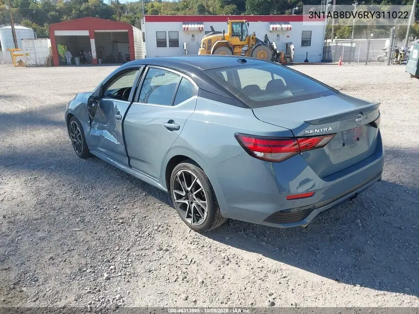 2024 NISSAN SENTRA VIN 3N1AB8DV6RY311022 — фото 3