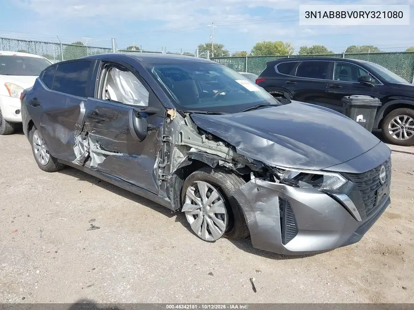 NISSAN SENTRA 2024, VIN 3N1AB8BV0RY321080