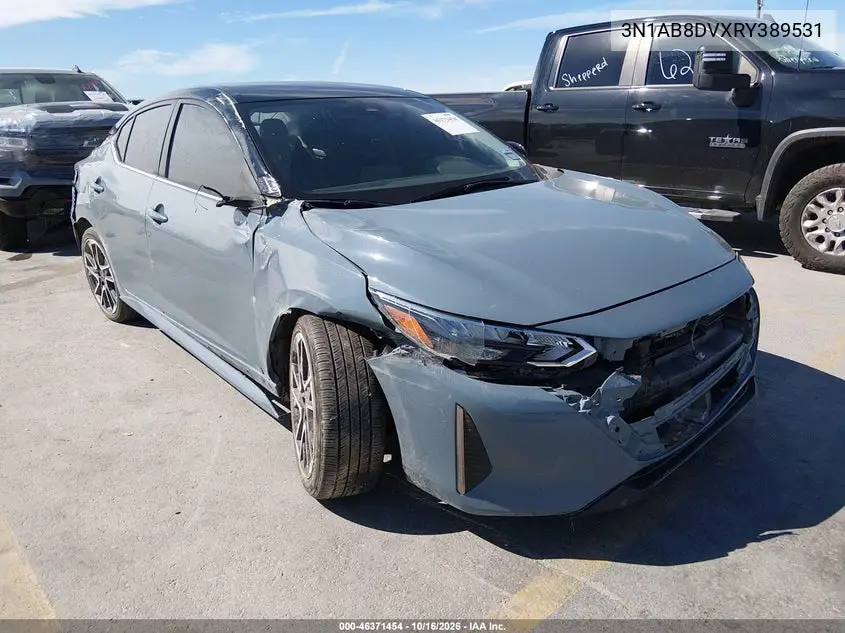 NISSAN SENTRA 2024, VIN 3N1AB8DVXRY389531