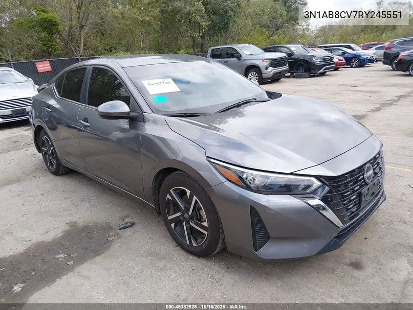 NISSAN SENTRA 2024, VIN 3N1AB8CV7RY245551