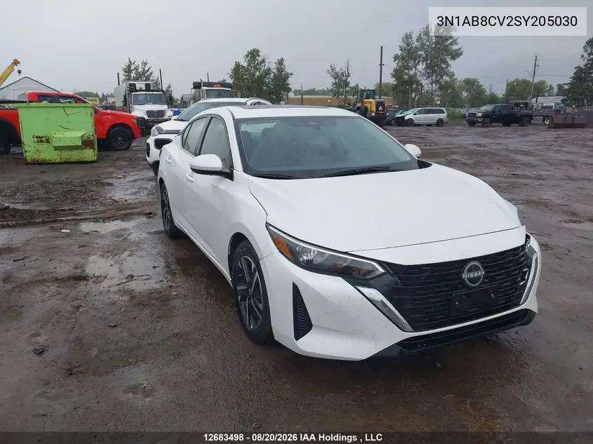 NISSAN SENTRA 2025, VIN 3N1AB8CV2SY205030