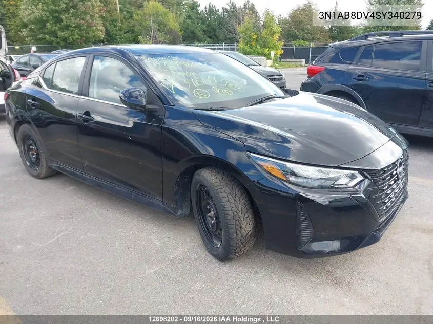NISSAN SENTRA 2025, VIN 3N1AB8DV4SY340279