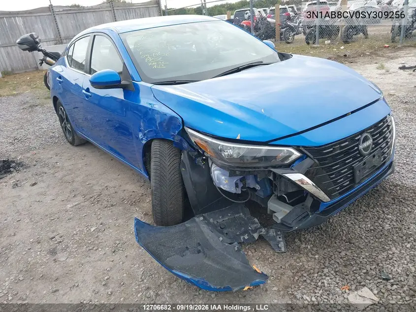 NISSAN SENTRA 2025, VIN 3N1AB8CV0SY309256
