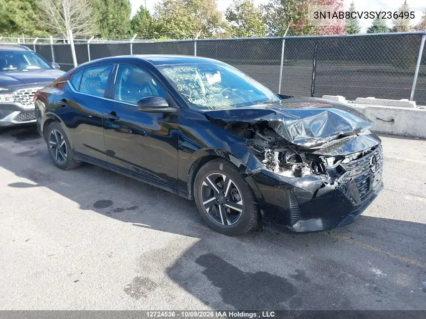 NISSAN SENTRA 2025, VIN 3N1AB8CV3SY236495