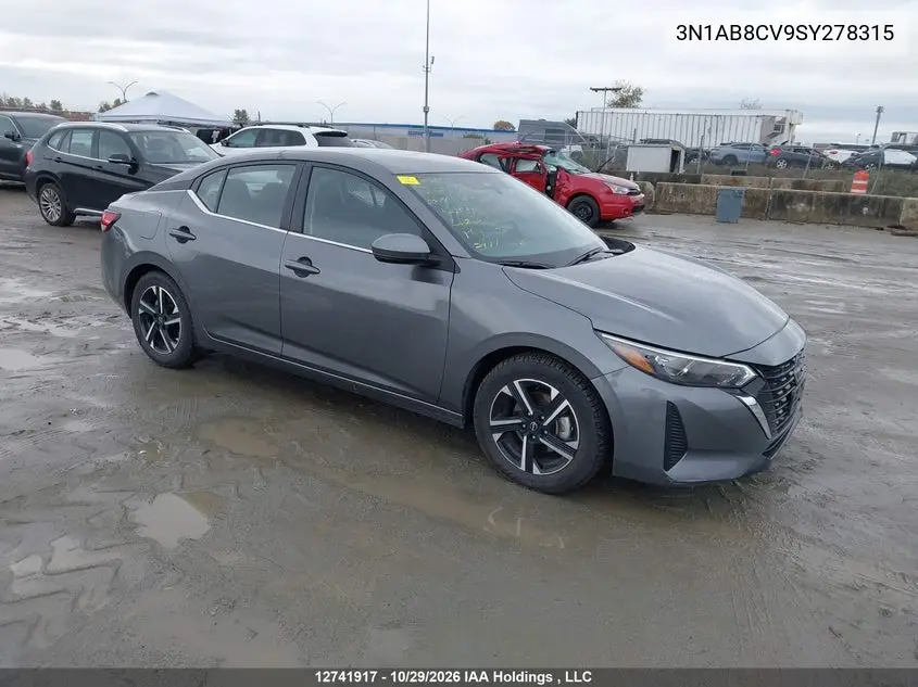 NISSAN SENTRA 2025, VIN 3N1AB8CV9SY278315