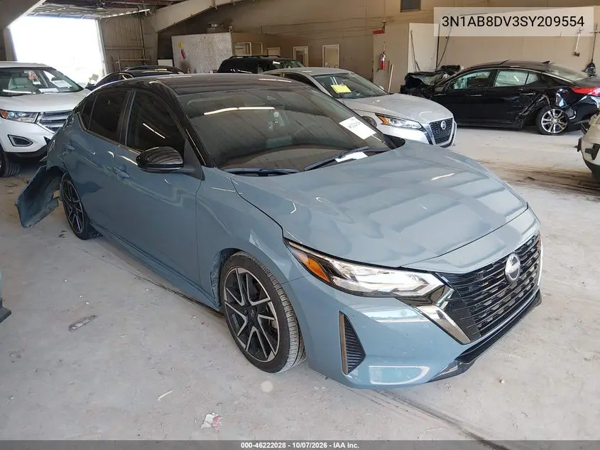 NISSAN SENTRA 2025, VIN 3N1AB8DV3SY209554