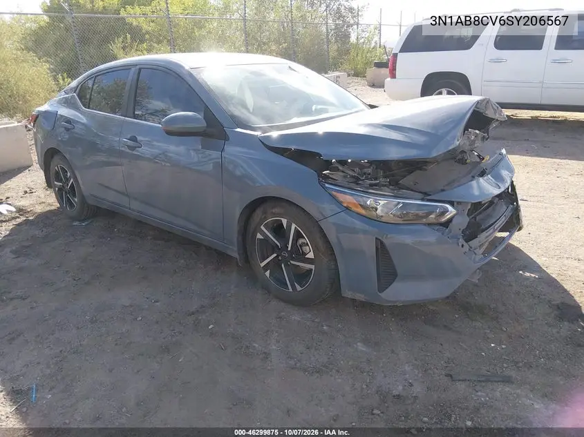 NISSAN SENTRA 2025, VIN 3N1AB8CV6SY206567
