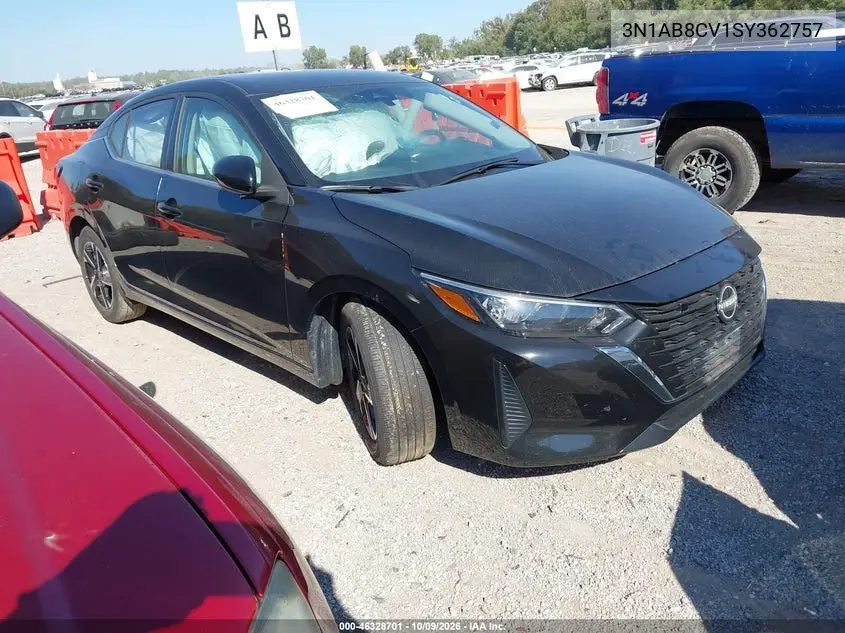 NISSAN SENTRA 2025, VIN 3N1AB8CV1SY362757