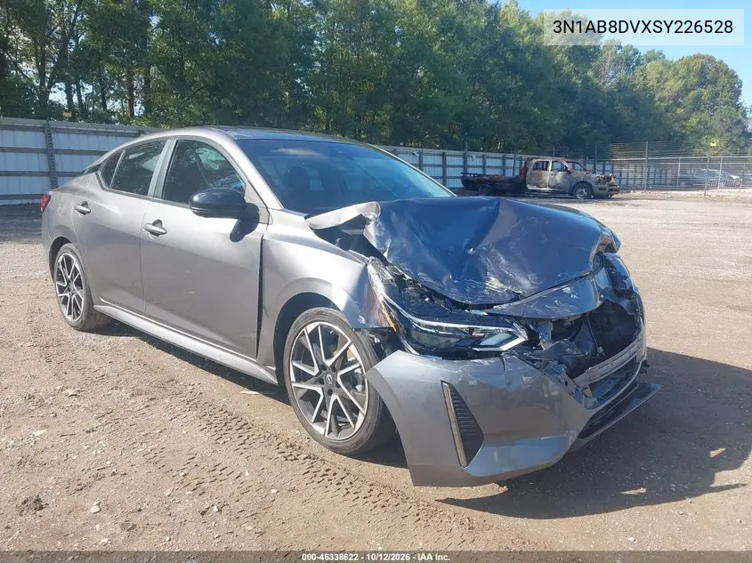 NISSAN SENTRA 2025, VIN 3N1AB8DVXSY226528