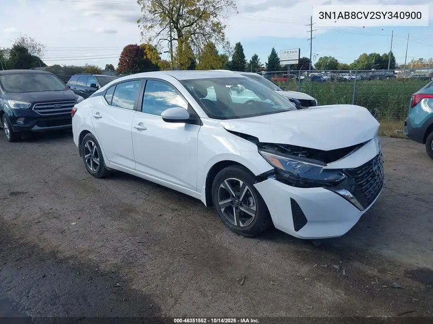 NISSAN SENTRA 2025, VIN 3N1AB8CV2SY340900