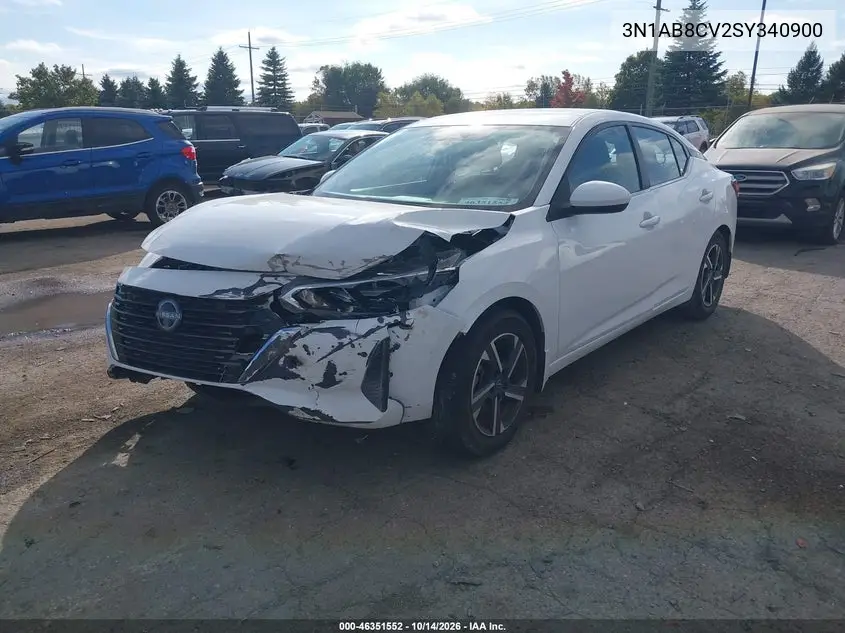 2025 NISSAN SENTRA VIN 3N1AB8CV2SY340900 — фото 2