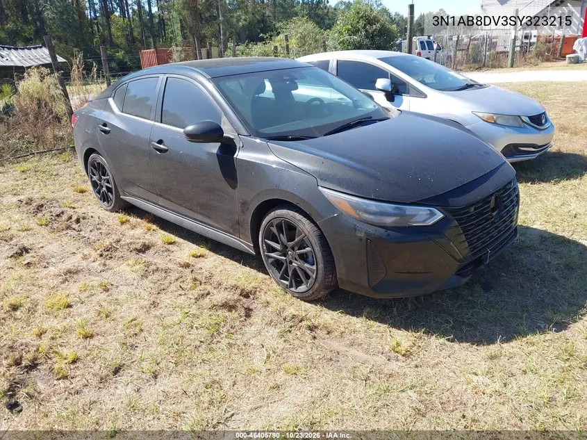 NISSAN SENTRA 2025, VIN 3N1AB8DV3SY323215