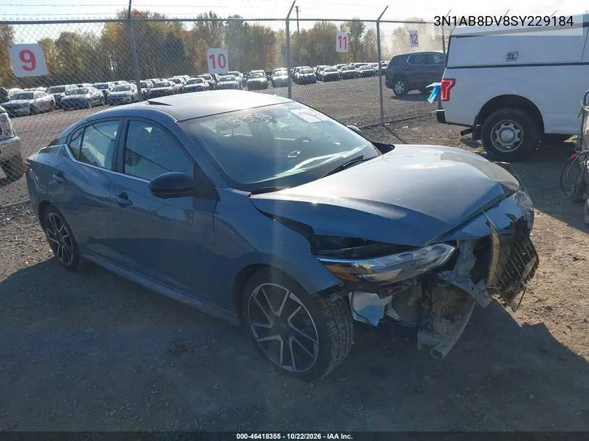 NISSAN SENTRA 2025, VIN 3N1AB8DV8SY229184