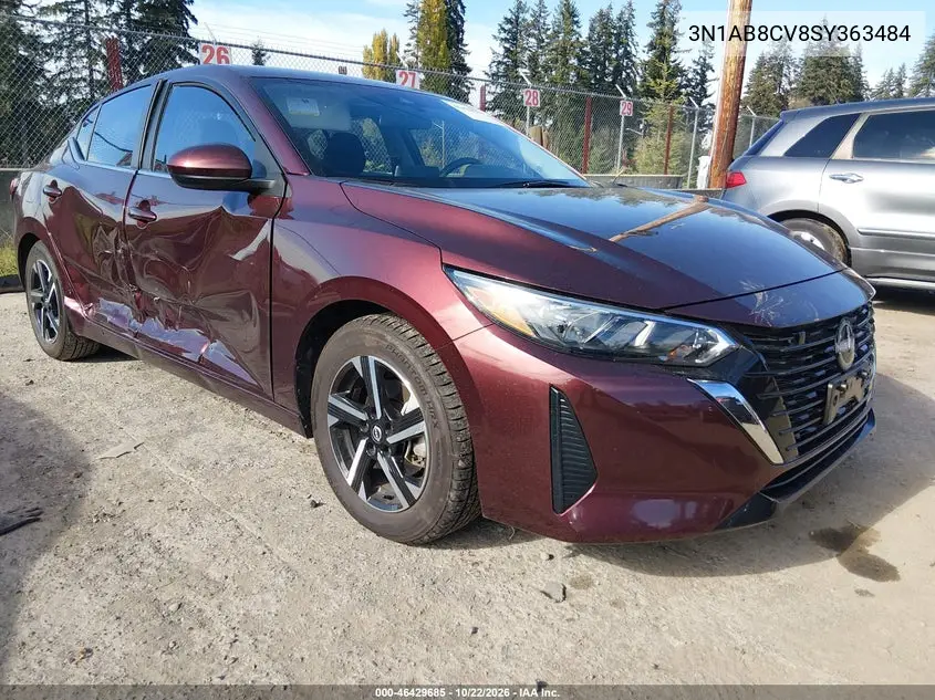 NISSAN SENTRA 2025, VIN 3N1AB8CV8SY363484