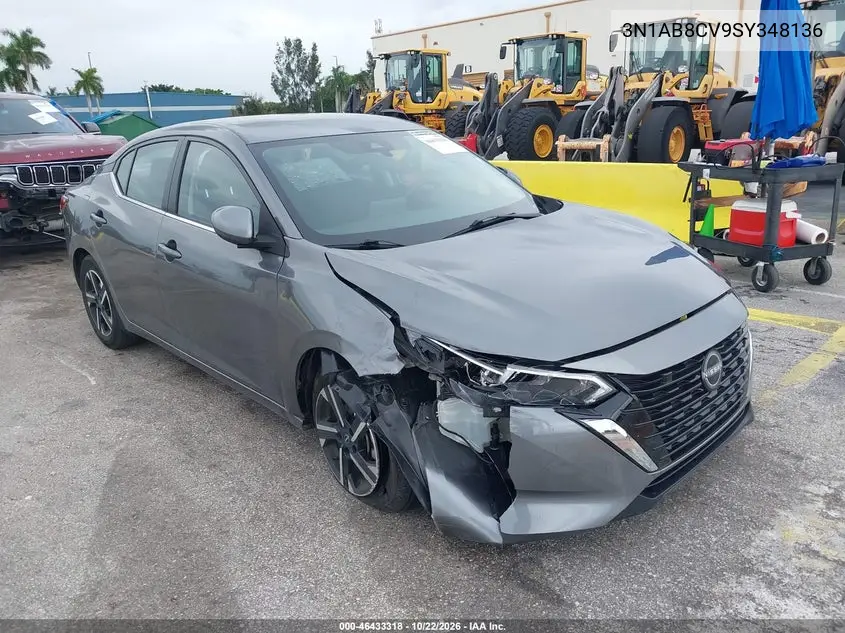 NISSAN SENTRA 2025, VIN 3N1AB8CV9SY348136