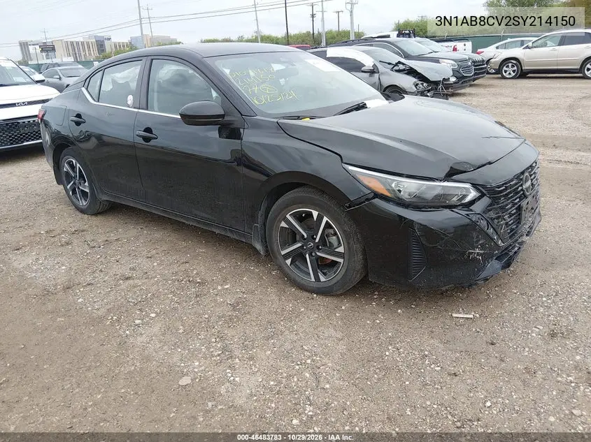 NISSAN SENTRA 2025, VIN 3N1AB8CV2SY214150
