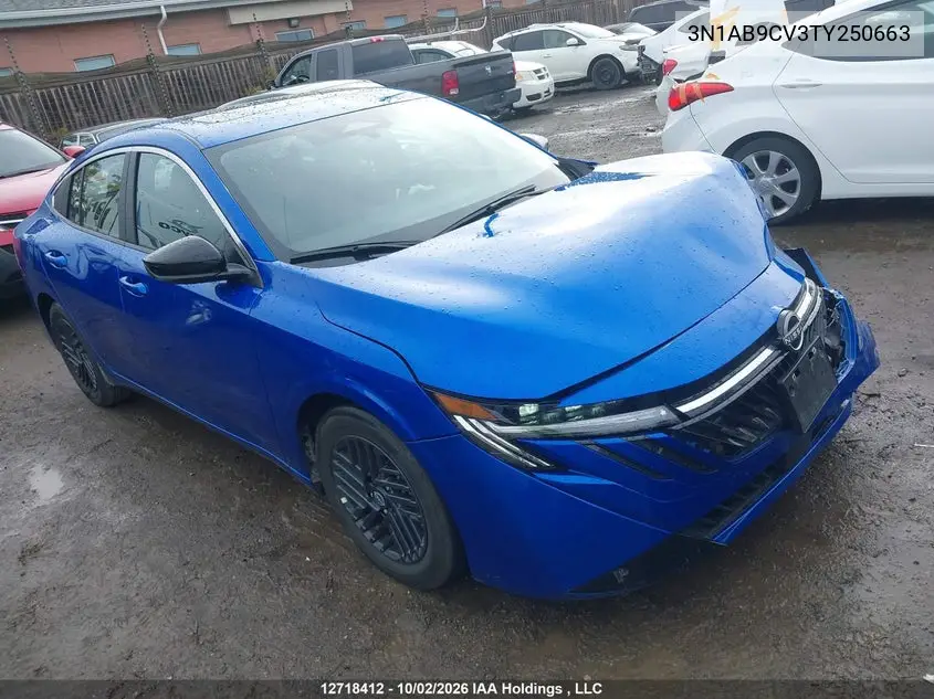 NISSAN SENTRA 2026, VIN 3N1AB9CV3TY250663