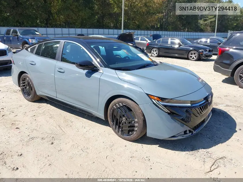 NISSAN SENTRA 2026, VIN 3N1AB9DV3TY294418