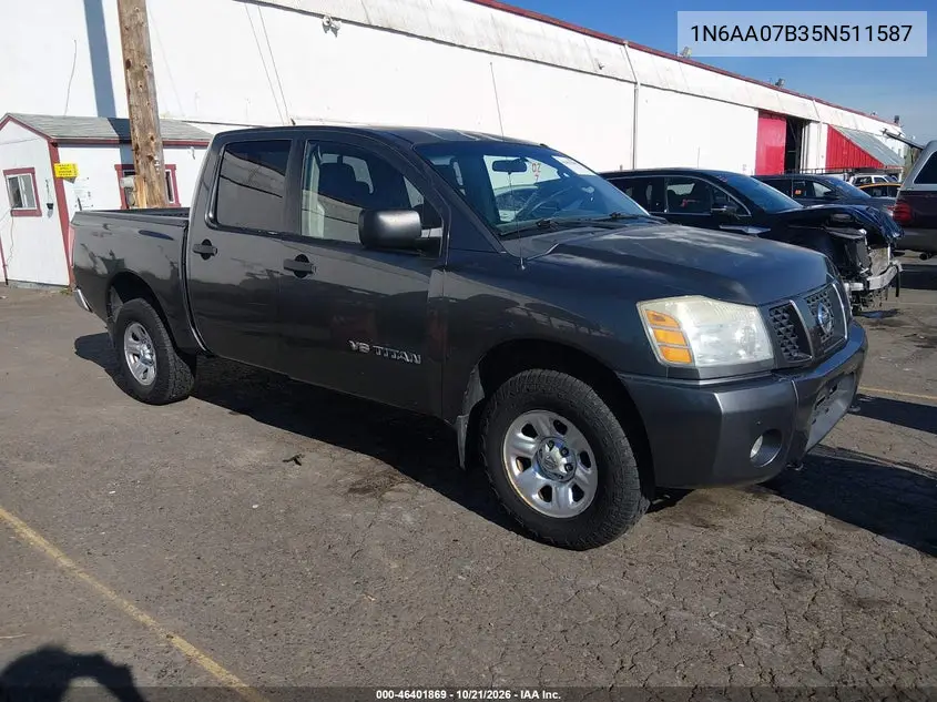 NISSAN TITAN 2005, VIN 1N6AA07B35N511587