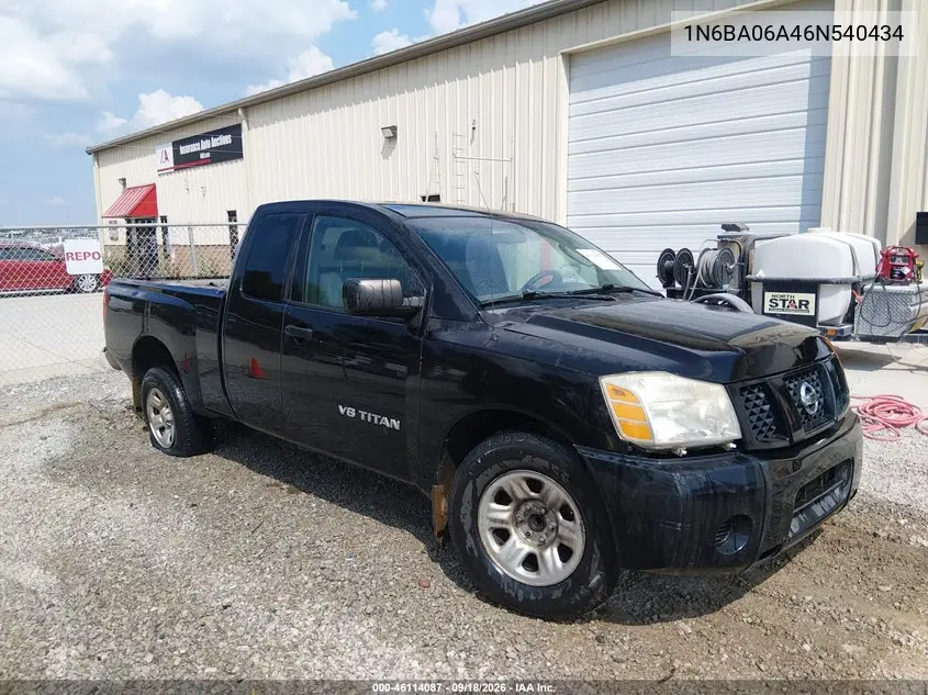 NISSAN TITAN 2006, VIN 1N6BA06A46N540434