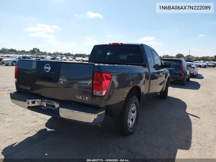 2007 NISSAN TITAN VIN 1N6BA06AX7N222089 — фото 4