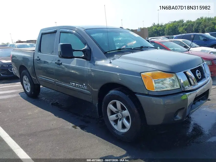 NISSAN TITAN 2008, VIN 1N6BA07D18N315982