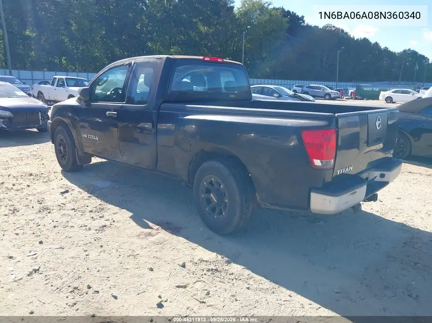2008 NISSAN TITAN VIN 1N6BA06A08N360340 — фото 3