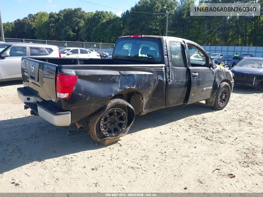 2008 NISSAN TITAN VIN 1N6BA06A08N360340 — фото 4