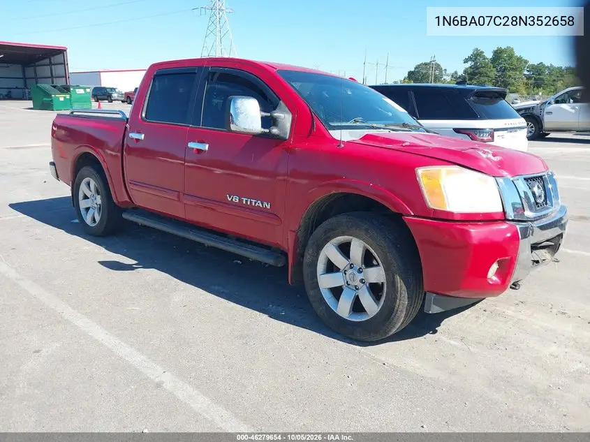 NISSAN TITAN 2008, VIN 1N6BA07C28N352658