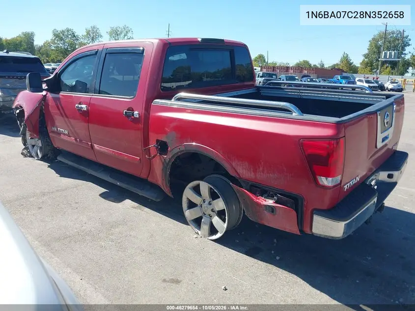 2008 NISSAN TITAN VIN 1N6BA07C28N352658 — фото 3