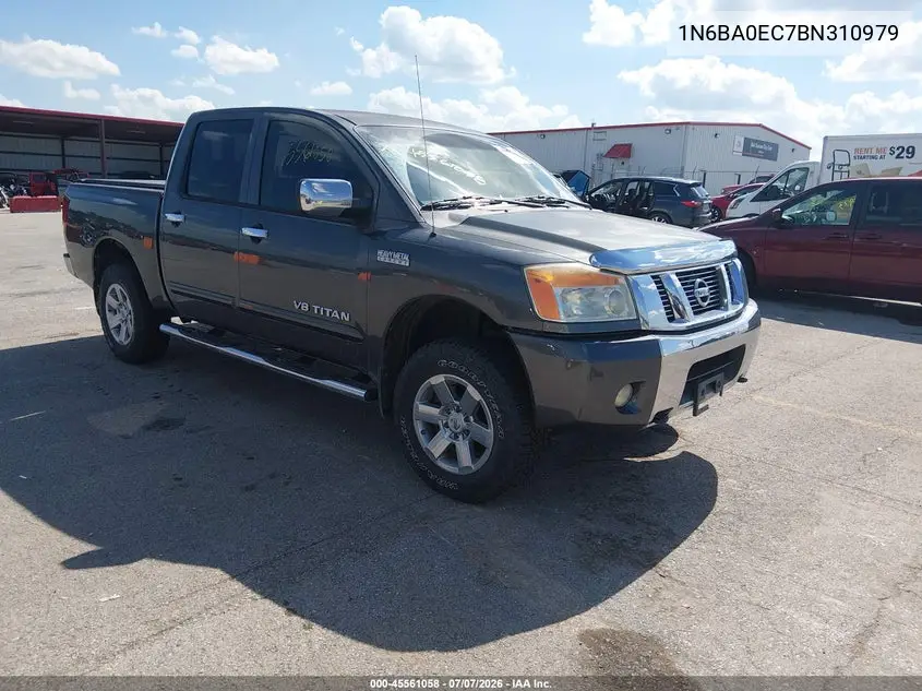 NISSAN TITAN 2011, VIN 1N6BA0EC7BN310979