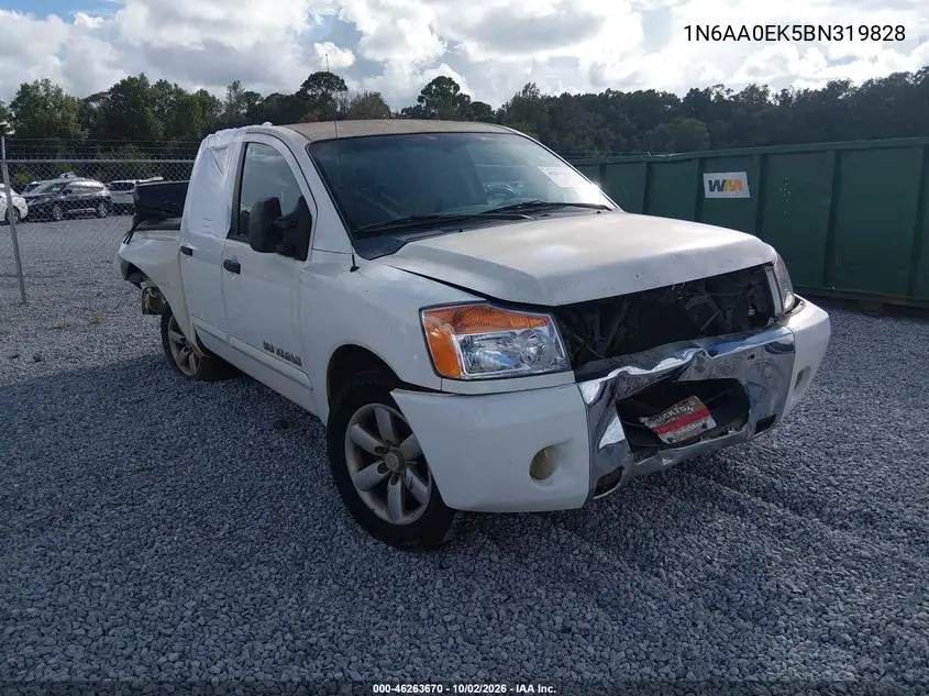 NISSAN TITAN 2011, VIN 1N6AA0EK5BN319828