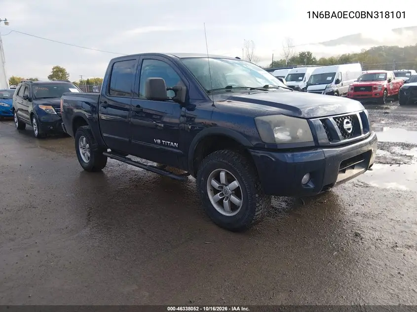 NISSAN TITAN 2011, VIN 1N6BA0EC0BN318101