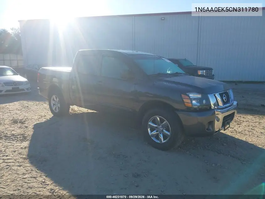 NISSAN TITAN 2012, VIN 1N6AA0EK5CN311780