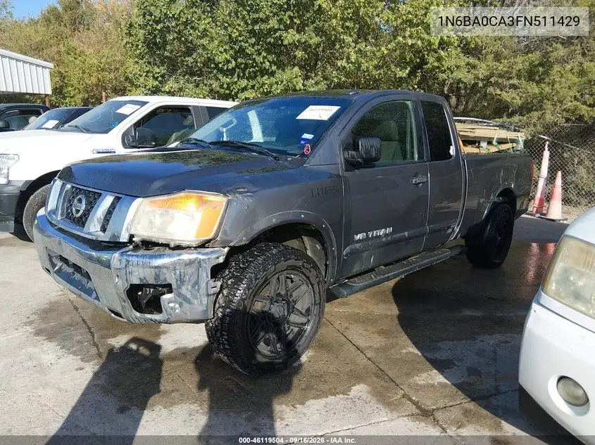 2015 NISSAN TITAN VIN 1N6BA0CA3FN511429 — фото 2