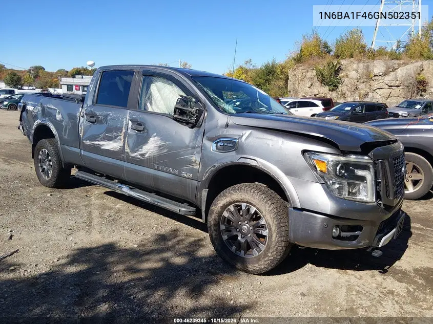 NISSAN TITAN 2016, VIN 1N6BA1F46GN502351