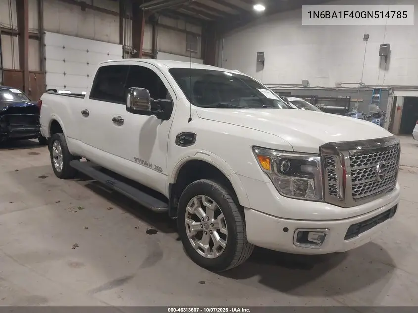 NISSAN TITAN 2016, VIN 1N6BA1F40GN514785