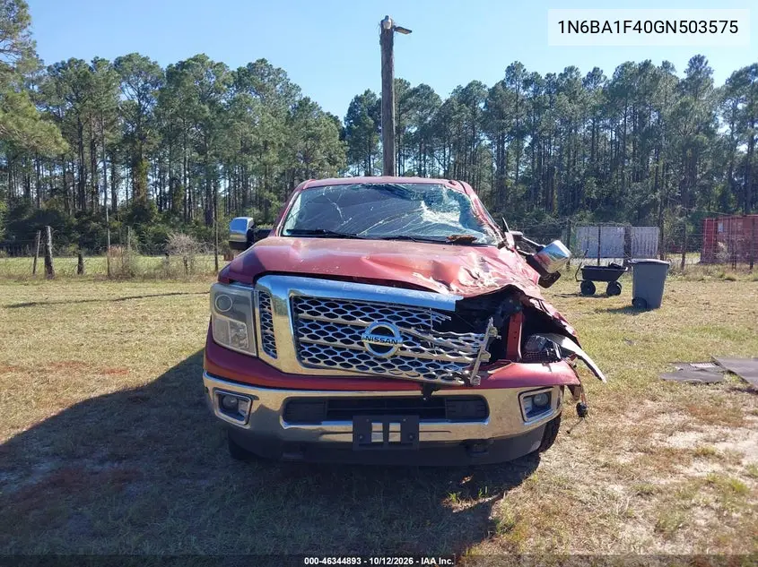 2016 NISSAN TITAN VIN 1N6BA1F40GN503575 — фото 12