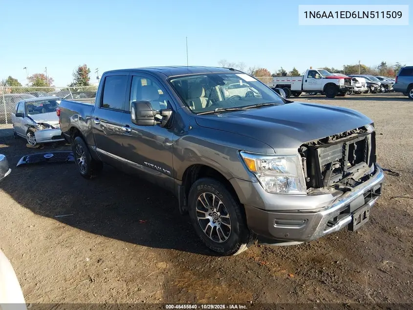 NISSAN TITAN 2020, VIN 1N6AA1ED6LN511509