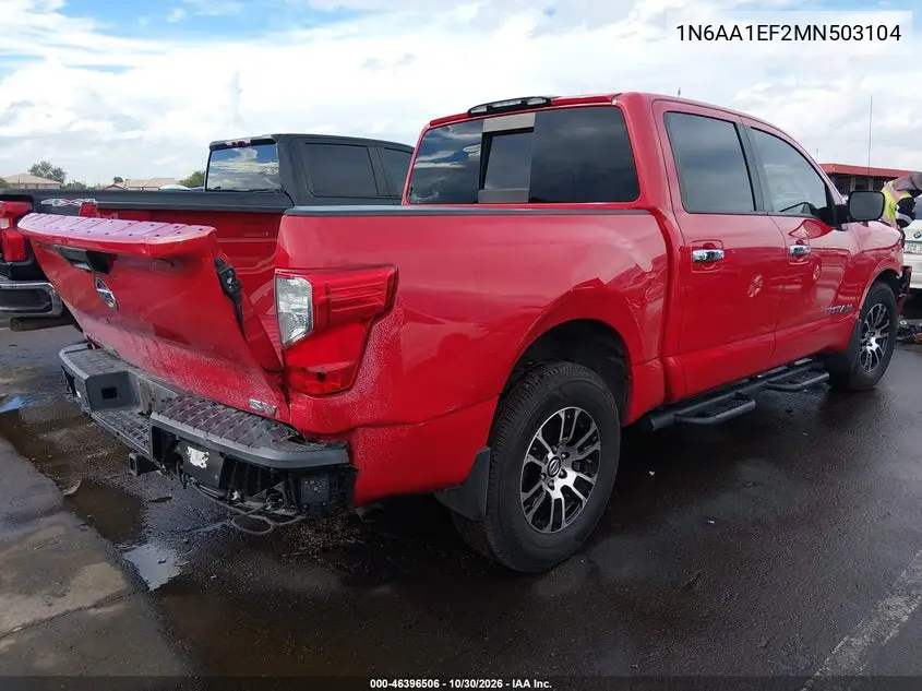 NISSAN TITAN 2021, VIN 1N6AA1EF2MN503104