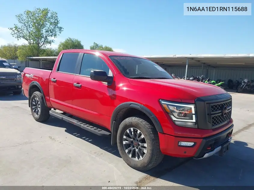 NISSAN TITAN 2024, VIN 1N6AA1ED1RN115688