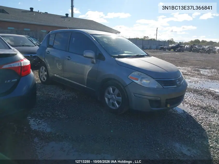 NISSAN VERSA 2007, VIN 3N1BC13E37L366841