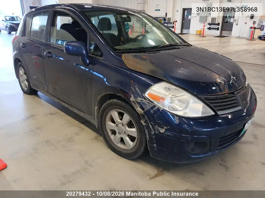 2007 NISSAN VERSA VIN 3N1BC13E97L358968 — фото 2
