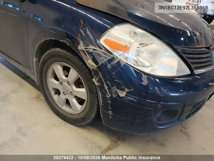 2007 NISSAN VERSA VIN 3N1BC13E97L358968 — фото 4