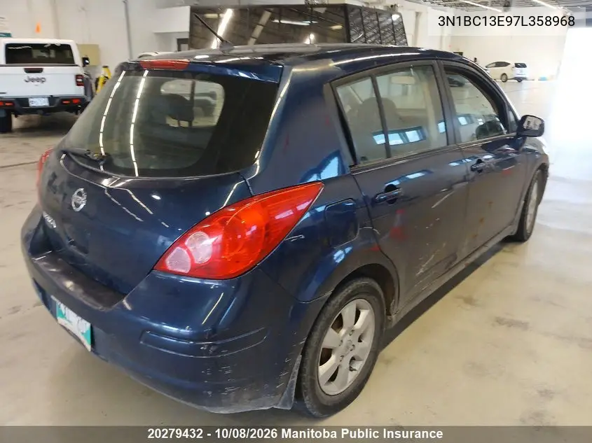 2007 NISSAN VERSA VIN 3N1BC13E97L358968 — фото 5